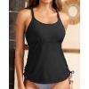 imageHolipick Womens Tankini Swim Top Only Tankini Bathing Suit Tops No BottomBlack