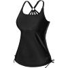imageHolipick Womens Tankini Swim Top Only Tankini Bathing Suit Tops No BottomBlack