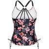 imageHolipick Womens Tankini Swim Top Only Tankini Bathing Suit Tops No BottomBlack Floral