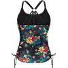 imageHolipick Womens Tankini Swim Top Only Tankini Bathing Suit Tops No BottomBlackcolorful Floral