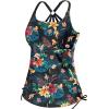 imageHolipick Womens Tankini Swim Top Only Tankini Bathing Suit Tops No BottomBlackcolorful Floral