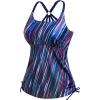 imageHolipick Womens Tankini Swim Top Only Tankini Bathing Suit Tops No BottomBlue Meteor