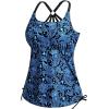 imageHolipick Womens Tankini Swim Top Only Tankini Bathing Suit Tops No BottomBlue Paisley