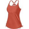 imageHolipick Womens Tankini Swim Top Only Tankini Bathing Suit Tops No BottomBrick Red