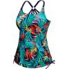 imageHolipick Womens Tankini Swim Top Only Tankini Bathing Suit Tops No BottomColorful Leaves