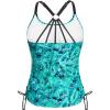 imageHolipick Womens Tankini Swim Top Only Tankini Bathing Suit Tops No BottomGreen Paisley