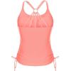 imageHolipick Womens Tankini Swim Top Only Tankini Bathing Suit Tops No BottomOrange Pink