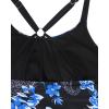 imageHolipick Womens Tankini Swim Top Only Tankini Bathing Suit Tops No BottomPrinted Blue Flower