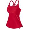 imageHolipick Womens Tankini Swim Top Only Tankini Bathing Suit Tops No BottomRed Dark