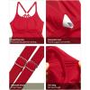 imageHolipick Womens Tankini Swim Top Only Tankini Bathing Suit Tops No BottomRed Dark
