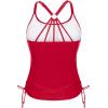 imageHolipick Womens Tankini Swim Top Only Tankini Bathing Suit Tops No BottomRed Dark