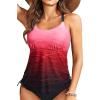 imageHolipick Womens Tankini Swim Top Only Tankini Bathing Suit Tops No BottomRed Gradient
