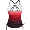 imageHolipick Womens Tankini Swim Top Only Tankini Bathing Suit Tops No BottomRed Gradient