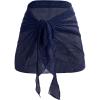 imageHolipick Shiny Sarong Coverups for Women Bathing Suit Wrap Skirt Swimsuit Beach Bikini Cover UpBlue