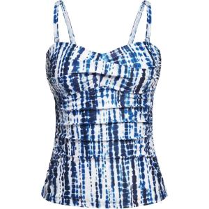 imageHolipick Tankini Top for Women Twist Front Bandeau Swimsuit Tummy Control Bathing Suit Top Only No BottomTie Dye