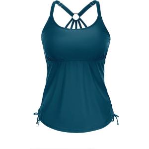 imageHolipick Womens Tankini Swim Top Only Tankini Bathing Suit Tops No BottomBlue Green