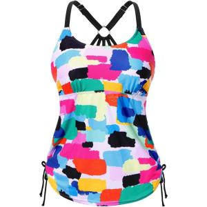 imageHolipick Womens Tankini Swim Top Only Tankini Bathing Suit Tops No BottomColor Block