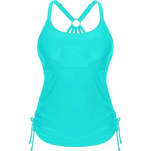 imageHolipick Womens Tankini Swim Top Only Tankini Bathing Suit Tops No BottomSage Green