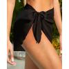 imageHolipick Sarong Cover Up Wrap Skirt Bathing Suit Sheer Swimsuit Sarong for Beach Chiffon CoverupBlack
