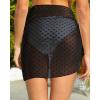 imageHolipick Sarong Cover Up Wrap Skirt Bathing Suit Sheer Swimsuit Sarong for Beach Chiffon CoverupBlackswiss Dot