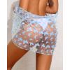 imageHolipick Sarong Cover Up Wrap Skirt Bathing Suit Sheer Swimsuit Sarong for Beach Chiffon CoverupBlue