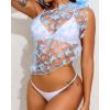 imageHolipick Sarong Cover Up Wrap Skirt Bathing Suit Sheer Swimsuit Sarong for Beach Chiffon CoverupBlue
