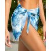 imageHolipick Sarong Cover Up Wrap Skirt Bathing Suit Sheer Swimsuit Sarong for Beach Chiffon CoverupBlue Marble