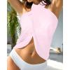 imageHolipick Sarong Cover Up Wrap Skirt Bathing Suit Sheer Swimsuit Sarong for Beach Chiffon CoverupLight Pink
