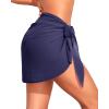 imageHolipick Sarong Cover Up Wrap Skirt Bathing Suit Sheer Swimsuit Sarong for Beach Chiffon CoverupNavy Blue