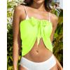 imageHolipick Sarong Cover Up Wrap Skirt Bathing Suit Sheer Swimsuit Sarong for Beach Chiffon CoverupNeon Green