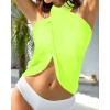 imageHolipick Sarong Cover Up Wrap Skirt Bathing Suit Sheer Swimsuit Sarong for Beach Chiffon CoverupNeon Green
