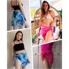 imageHolipick Sarong Cover Up Wrap Skirt Bathing Suit Sheer Swimsuit Sarong for Beach Chiffon CoverupNeon Green