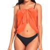 imageHolipick Sarong Cover Up Wrap Skirt Bathing Suit Sheer Swimsuit Sarong for Beach Chiffon CoverupOrange