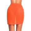 imageHolipick Sarong Cover Up Wrap Skirt Bathing Suit Sheer Swimsuit Sarong for Beach Chiffon CoverupOrange