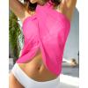 imageHolipick Sarong Cover Up Wrap Skirt Bathing Suit Sheer Swimsuit Sarong for Beach Chiffon CoverupPink