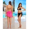 imageHolipick Sarong Cover Up Wrap Skirt Bathing Suit Sheer Swimsuit Sarong for Beach Chiffon CoverupPinkblack