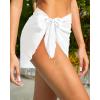 imageHolipick Sarong Cover Up Wrap Skirt Bathing Suit Sheer Swimsuit Sarong for Beach Chiffon CoverupWhite