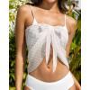 imageHolipick Sarong Cover Up Wrap Skirt Bathing Suit Sheer Swimsuit Sarong for Beach Chiffon CoverupWhiteswiss Dot