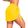 imageHolipick Sarong Cover Up Wrap Skirt Bathing Suit Sheer Swimsuit Sarong for Beach Chiffon CoverupYellow