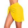 imageHolipick Sarong Cover Up Wrap Skirt Bathing Suit Sheer Swimsuit Sarong for Beach Chiffon CoverupYellow