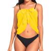 imageHolipick Sarong Cover Up Wrap Skirt Bathing Suit Sheer Swimsuit Sarong for Beach Chiffon CoverupYellow