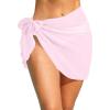 imageHolipick Sarong Cover Up Wrap Skirt Bathing Suit Sheer Swimsuit Sarong for Beach Chiffon CoverupLight Pink