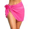 imageHolipick Sarong Cover Up Wrap Skirt Bathing Suit Sheer Swimsuit Sarong for Beach Chiffon CoverupPink