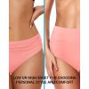 imageHolipick Women High Waisted Bikini Bottom Full Coverage Bathing Suits Bottoms Mid Waist Tummy Control Swim BottomCoral Pink