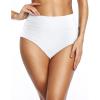 imageHolipick Women High Waisted Bikini Bottom Full Coverage Bathing Suits Bottoms Mid Waist Tummy Control Swim BottomSolid White