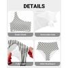imageHolipick Women One Shoulder High Waisted Bikini Set Two Piece Tummy Control Swimsuits Full Coverage Bathing SuitBlack Stripes