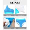 imageHolipick Women One Shoulder High Waisted Bikini Set Two Piece Tummy Control Swimsuits Full Coverage Bathing SuitBlue Green