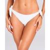 imageHolipick Bikini Bottoms for Women String Swim Bottom Adjustable Side Tie Bikini Bottom Low Rise Swimsuit BottomWhitewide