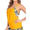 imageHolipick Womens Blouson Tankini Tops Only Tummy Control Swimsuit Top with Racerback No BottomYellow