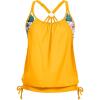 imageHolipick Womens Blouson Tankini Tops Only Tummy Control Swimsuit Top with Racerback No BottomYellow